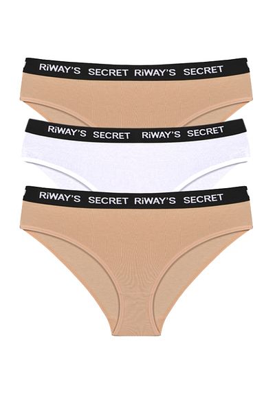 riways secret Cotton Waist Elastic Slips 3 Pack