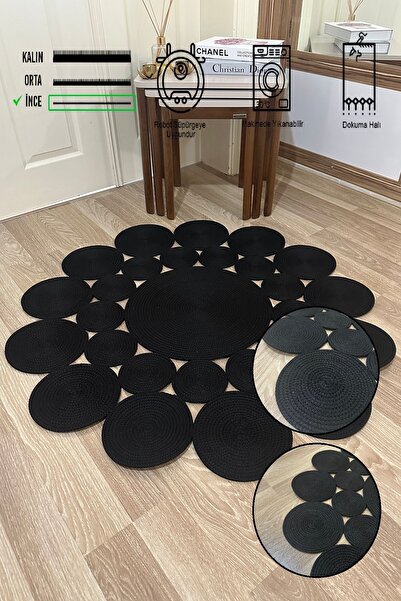 SİMEREV HALI HOME CONSEPT Jüt Kaymaz Taban Hasır Yıkanabilir Mutfak Halısı Salon Oturma Yatak Odası Antre Yolluk Halı Kilim