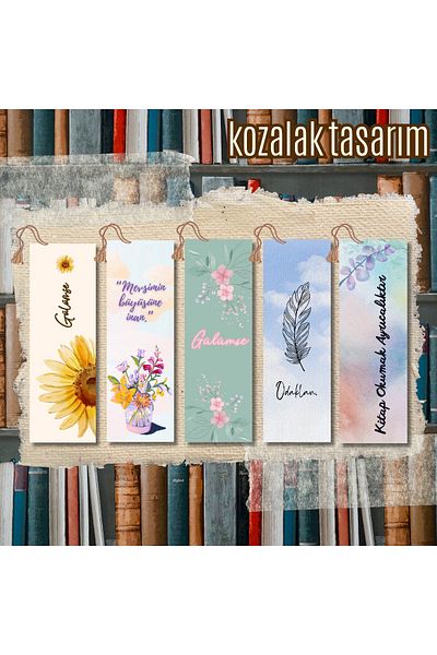 Kozalak Tasarım مجموعة من 5 إشارات مرجعية