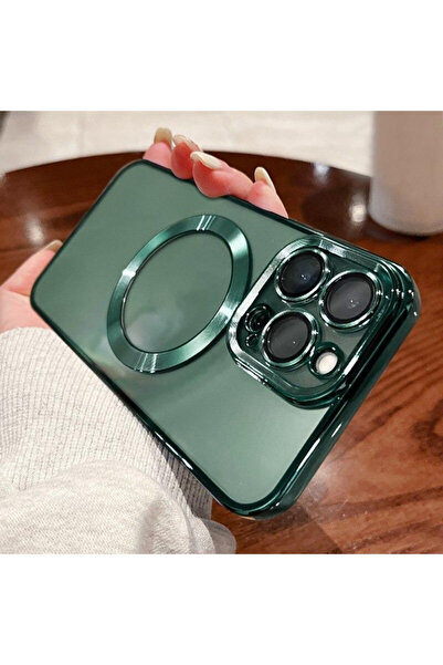 mooodcase Iphone 13 Pro Max Logo Detaylı Lens Korumalı Renkli Çerçeve Detaylı Şeffaf Silikon Kılıf Mchzr