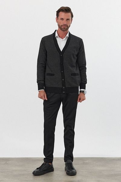 Livio Ferri Ανδρική Ζακέτα Πλεκτά - Standard Fit, Πουλόβερ με τσέπες
