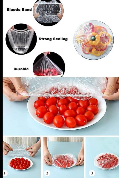 Pazarika 100 Pcs Practical Freshness Preserving Pot and Plate Cap| Multi-Purpose Cover Food Cap