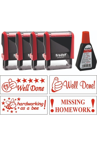 KARADENİZ DİJİTAL ÖĞRETMEN KAŞESİ - TEACHER STAMP - 5 Lİ SET