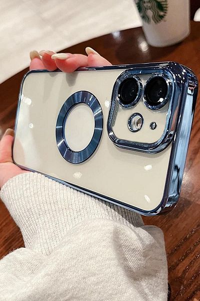 mooodcase iPhone 11 Logo Detailed Lens Protection Colorful Frame Detailed Transparent Silicone Case Mchzr