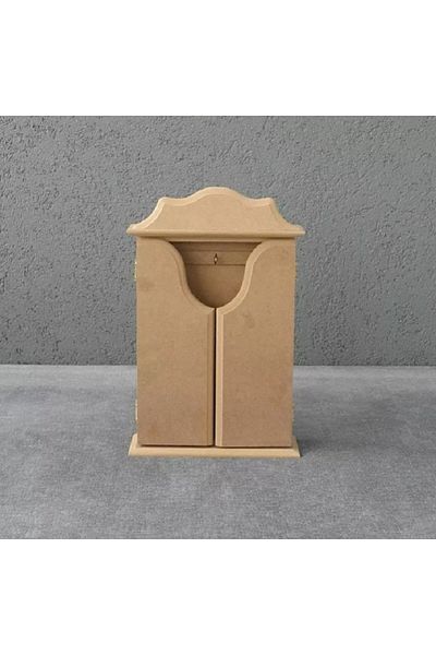 Altınyapı Hobi Market Wide and Long Keychain with Bar Cover Raw Mdf Unpainted