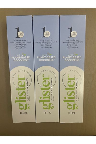Amway Glister Fluoride Toothpaste 150 ml 3 Pieces (NEW PACKAGED)