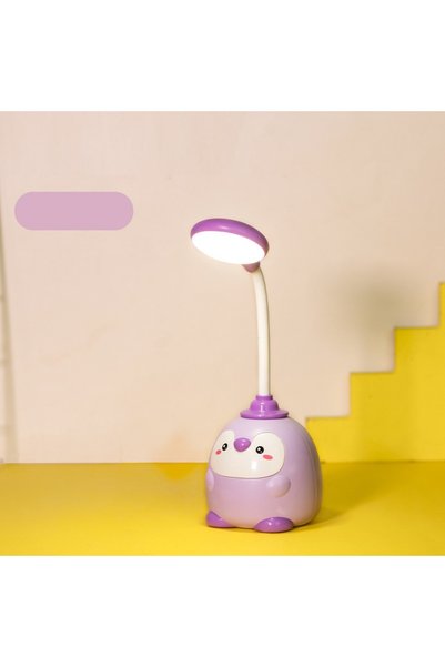 Generic Brand Cute Penguin Table Lamp, Purple, 26X9