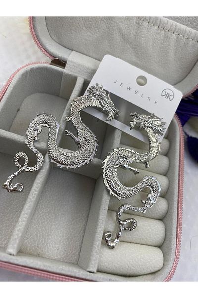 Arescollection vip series steel trend dragon women's non-tarnish earrings
