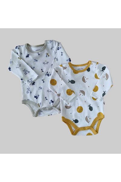 Mother Love 100% Organic 2-Piece Long Sleeve Baby Bodysuit