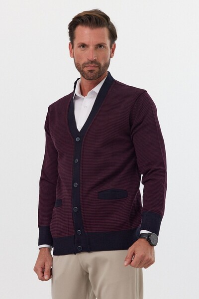 Livio Ferri Men's Knitwear Cardigan - Standard Fit, Pocket Sweater