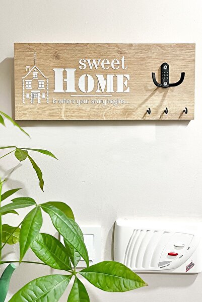 CARNİELLA Ahşap Anahtarlık Askılığı Anahtar Asacağı Duvar Askılığı Dekoratif ...