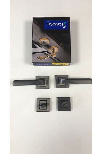 Sofuoğlu Noyan Door Handle Stainless Wc Bathroom 1 Set Matte Anthracite - Door Handle