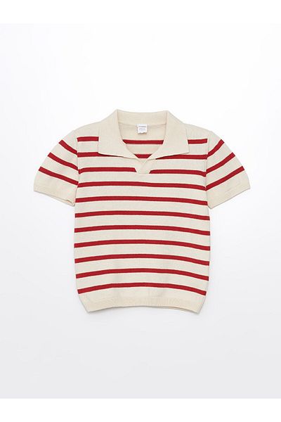 LC Waikiki Polo Neck Knit Sweater for Baby Boy - Short Sleeve