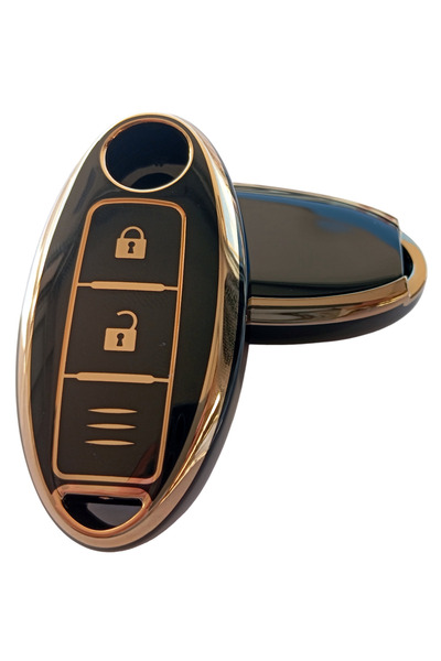 Kasey حافظة وحدة تحكم ذكية سوداء مع حافظة مفاتيح متوافقة مع نيسان قاشقاي X-Trail