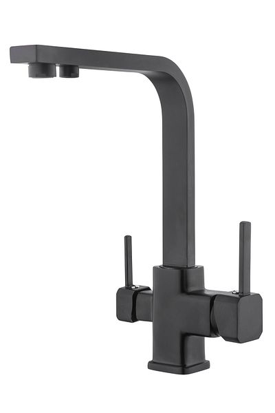 ema Square Tubular Purified Kitchen Faucet Black