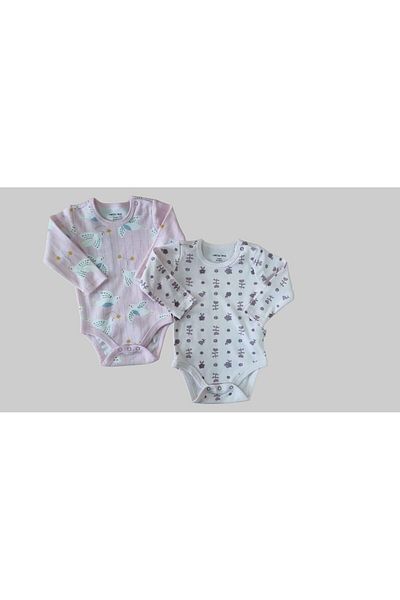 Mother Love 100% Organic 2-Piece Long Sleeve Baby Bodysuit