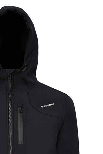 Scooter Παλτό Softshell Hooded Μαύρο Ανδρικό Παλτό M1801ts