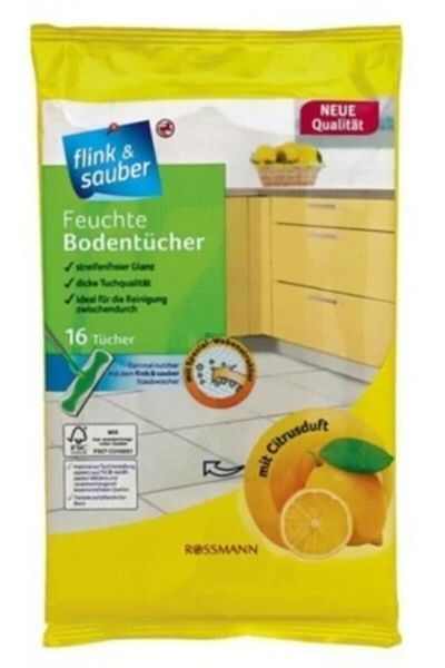 MADNEESHALİL Sauber Citrus Scented Wet Floor Cloth - 22x30 cm, 16 pcs tsrm718675