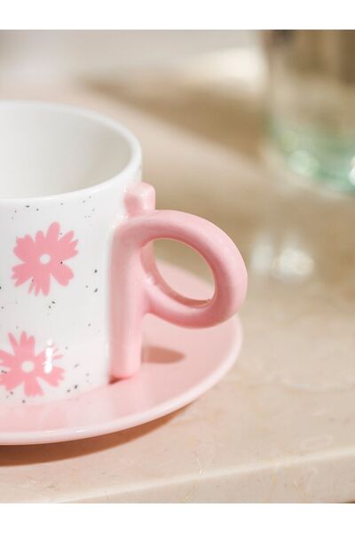 LC Waikiki new collection - Floral Printed Porcelain Coffee Cup Set for 2 100 Ml city