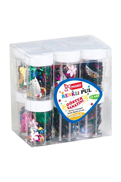 Mikro Gg-1208-a Pul Renkli 12 Li (1 Paket 12 Tüp)