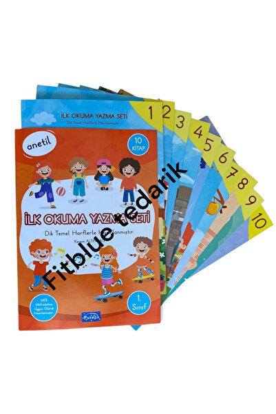 Parıltı Yayınları Anetil ilk okuma yazma set 10 kitap 2024-2025 Dik temel har...