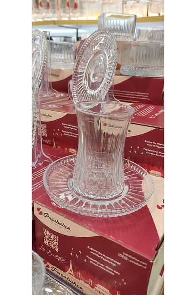 Paşabahçe 12 Piece New ELYSIA TEA SET (Plate PASHABAHÇE)