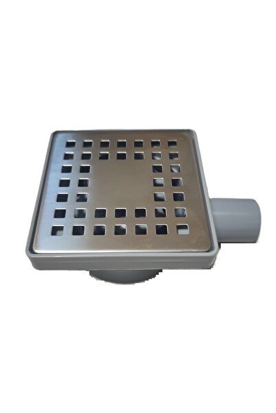 Genel Markalar 10x10 Ø32 Yandan Çıkışlı Paslanmaz Izgaralı Yer Süzgeci (Sifon...