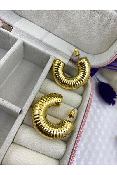 Arescollection أقراط دائرية سميكة للنساء من الفولاذ المقاوم للتشوه من سلسلة VIP