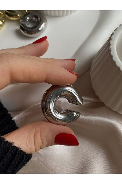 Hillshine Steel Bold Pipe Earcuff Model Silver Color