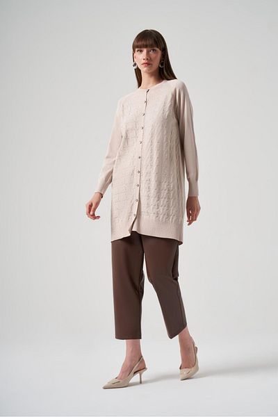 Nuss Cardigan mercerizat cu model 1111