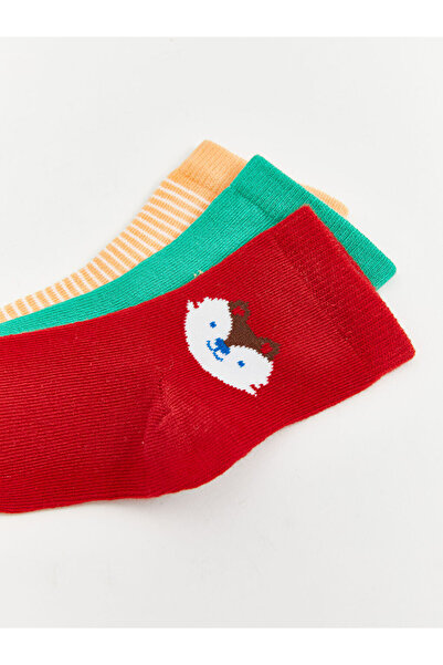 LC Waikiki Комплект от 3 чорапа с щампи за бебе момче