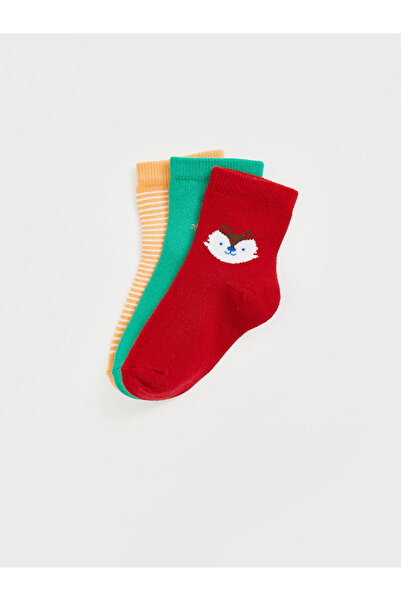 LC Waikiki Комплект от 3 чорапа с щампи за бебе момче