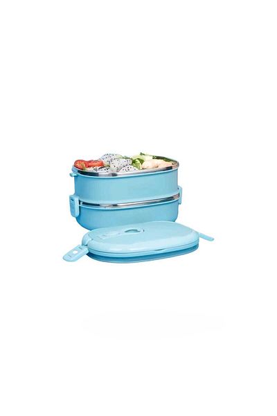 estelx Green Stainless 2-Tier Food Carrying Container 1.8L