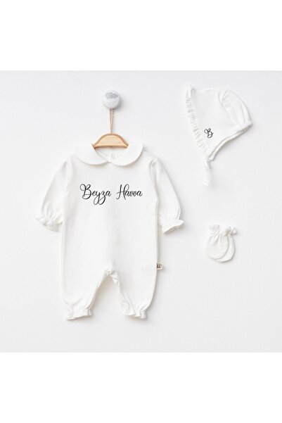 Minimus Kişiye Özel Yenidoğan Bebek İsimli Tulum Seti %100 Pamuk Hastane Çıkı...