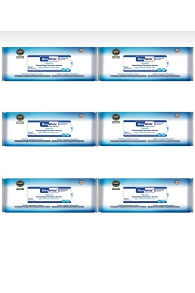 Bluewhite Blue White Perine Bölgesi Vücut Temizleme Havlusu 50'li 6 Paket 300...