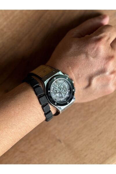 zeryco Erkek Siyah Kare Bileklik