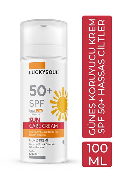 LUCKY SOUL Sunscreen (Sensitive and Reddened Skin) 100 ml - High Protection 50+ Spf