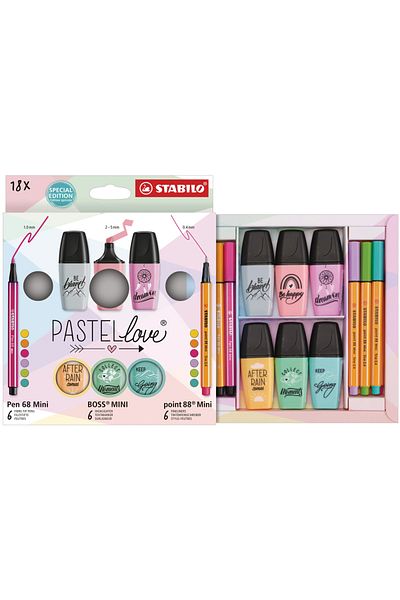 Stabilo Pastellove Mini Set - 18 Pieces 77/5-8 Model