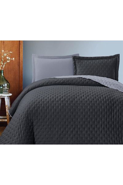 Bella Home Washed Soft Double Sided Bedspread Set