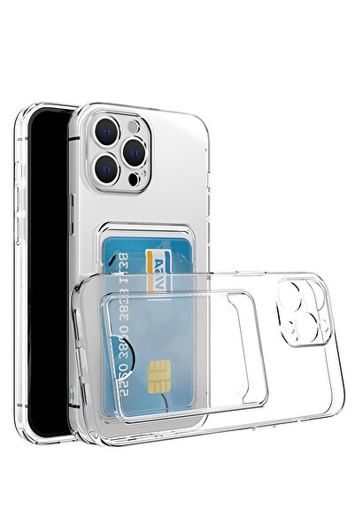 Trend Hediye Sepeti حافظة حامل بطاقات من السيليكون الشفاف الفاخر مع حماية للك...