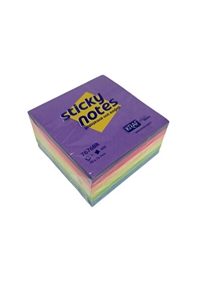 KRAF Yapışkanlı Bright Not Kağıdı 76x76mm 6 Renk 400 Sayfa