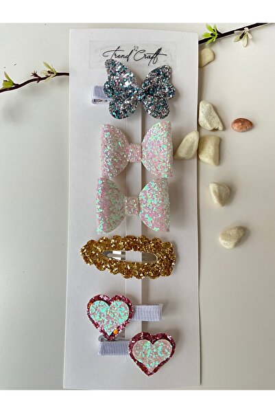 Trend Toka Glitter Pırıltılı 6’Lı Karma  Toka Seti