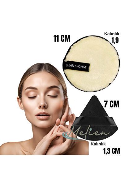 Melien Yüz Temizleme Yıkama Ve Kuru Islak Makyaj Süngeri Kozmetik Yüz Göz Altı Kapatıcı Bez Makyaj Süngeri