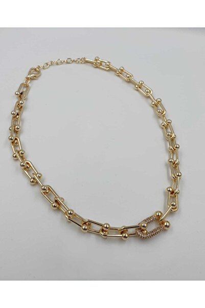 YUGENCONCEPT Gold Kaplama Taşlı Tifany Kolye