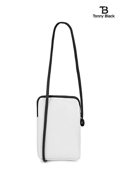 Tonny Black Original Phone Compartment Cross Adjustable Strap Zippered Mesh Eye Phone Holder Shoulder Bag