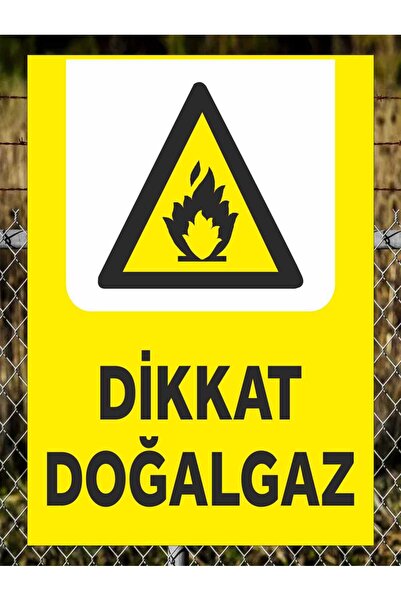zafrakreklam لافتة غاز طبيعي مقاس 24×34 سم PVC zafrakreklam