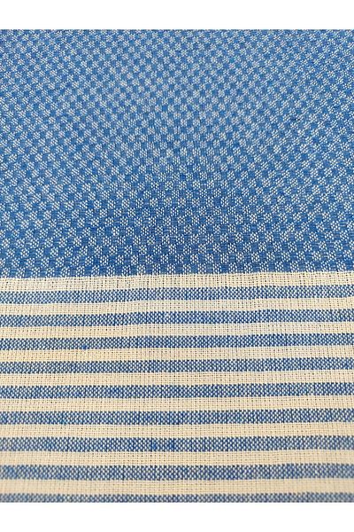 Peştanoz Peshtemal, 100% bumbac, model în carouri bleumarin, prosop de plajă, prosop de baie