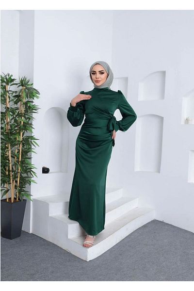 modadeywearst Satin Evening Dress - Side Tie