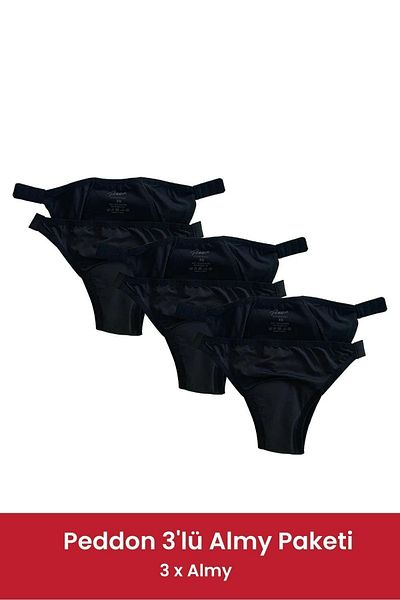 PEDDON Almy Konfor Model - Πακέτο ευκαιριών 3 τεμαχίων, Super Absorbent Ultra Hygienic, Εσώρουχα εμμηνόρροιας με ρυθμιζόμενο μέγεθος