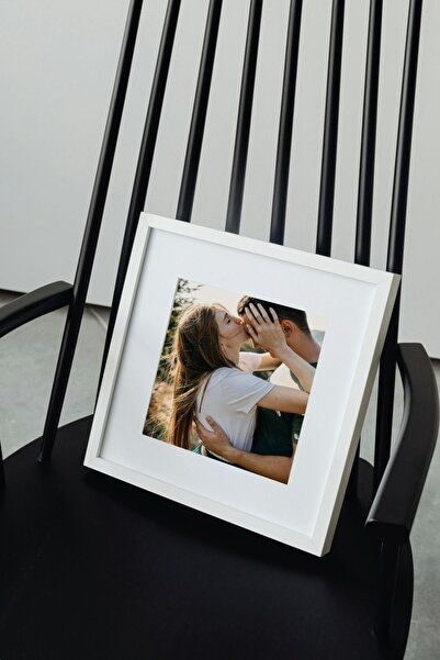 Craftstore Craft Store Yapışkanlı Sök Tak Kare Çerçeve Beyaz (3 ADET) Fotoğraflı